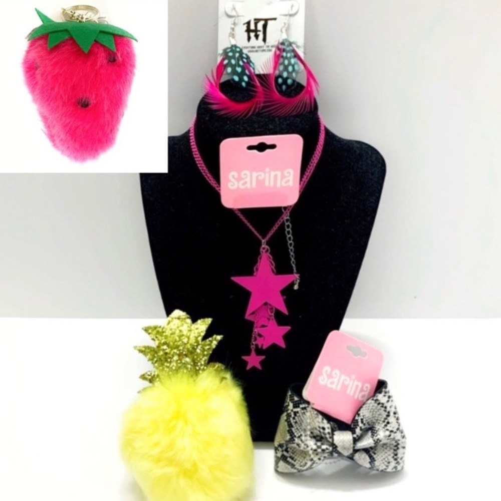 BUNDLE of Fun FASHION Jewelry Pieces Bundle Lot - 5 Pieces Bright & Colorful!